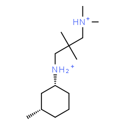 ChemSpider 2D Image | N,N,2,2-Tetramethyl-N'-[(1R,3S)-3-methylcyclohexyl]-1,3-propanediaminium | C14H32N2
