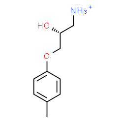 ChemSpider 2D Image | (2R)-2-Hydroxy-3-(4-methylphenoxy)-1-propanaminium | C10H16NO2