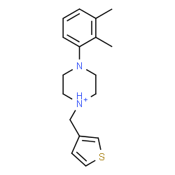 ChemSpider 2D Image | 4-(2,3-Dimethylphenyl)-1-(3-thienylmethyl)piperazin-1-ium | C17H23N2S