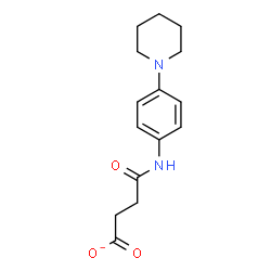 ChemSpider 2D Image | 4-Oxo-4-{[4-(1-piperidinyl)phenyl]amino}butanoate | C15H19N2O3