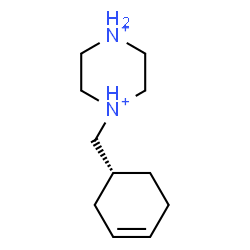 ChemSpider 2D Image | 1-[(1R)-3-Cyclohexen-1-ylmethyl]piperazinediium | C11H22N2