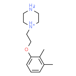 ChemSpider 2D Image | 1-[2-(2,3-Dimethylphenoxy)ethyl]piperazinediium | C14H24N2O