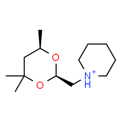 ChemSpider 2D Image | 1-{[(2R,6R)-4,4,6-Trimethyl-1,3-dioxan-2-yl]methyl}piperidinium | C13H26NO2