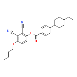 ChemSpider 2D Image | 4-Butoxy-2,3-dicyanophenyl 4-(4-ethylcyclohexyl)benzoate | C27H30N2O3