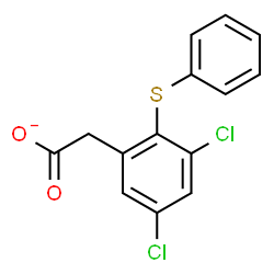 ChemSpider 2D Image | [3,5-Dichloro-2-(phenylsulfanyl)phenyl]acetate | C14H9Cl2O2S