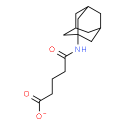 ChemSpider 2D Image | 5-(Adamantan-1-ylamino)-5-oxopentanoate | C15H22NO3