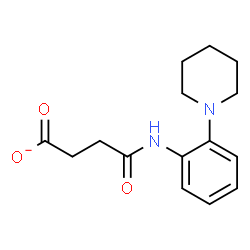 ChemSpider 2D Image | 4-Oxo-4-{[2-(1-piperidinyl)phenyl]amino}butanoate | C15H19N2O3