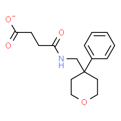 ChemSpider 2D Image | 4-Oxo-4-{[(4-phenyltetrahydro-2H-pyran-4-yl)methyl]amino}butanoate | C16H20NO4
