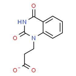ChemSpider 2D Image | 3-(2,4-Dioxo-3,4-dihydro-1(2H)-quinazolinyl)propanoate | C11H9N2O4