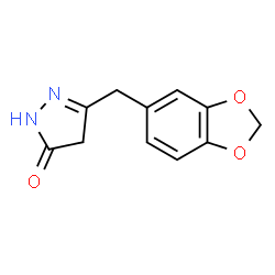 ChemSpider 2D Image | 5-(1,3-Benzodioxol-5-ylmethyl)-2,4-dihydro-3H-pyrazol-3-one  | C11H10N2O3