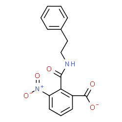ChemSpider 2D Image | 3-Nitro-2-[(2-phenylethyl)carbamoyl]benzoate | C16H13N2O5