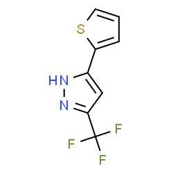 ChemSpider 2D Image | 3-thien-2-yl-5-(trifluoromethyl)-1H-pyrazole | C8H5F3N2S