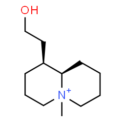ChemSpider 2D Image | (1S,9aR)-1-(2-Hydroxyethyl)-5-methyloctahydro-2H-quinolizinium | C12H24NO