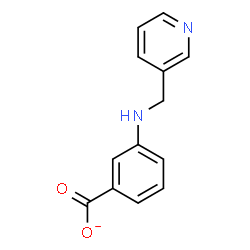 ChemSpider 2D Image | 3-[(3-Pyridinylmethyl)amino]benzoate | C13H11N2O2