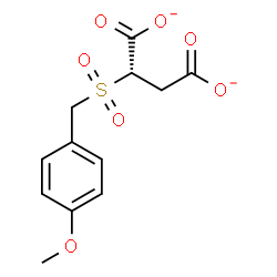 ChemSpider 2D Image | (2S)-2-[(4-Methoxybenzyl)sulfonyl]succinate | C12H12O7S