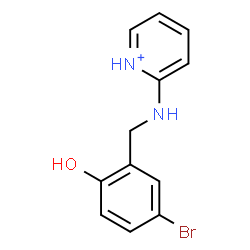 ChemSpider 2D Image | 2-[(5-Bromo-2-hydroxybenzyl)amino]pyridinium | C12H12BrN2O