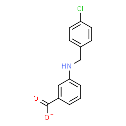 ChemSpider 2D Image | 3-[(4-Chlorobenzyl)amino]benzoate | C14H11ClNO2
