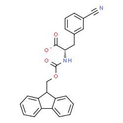 ChemSpider 2D Image | (2S)-3-(3-Cyanophenyl)-2-{[(9H-fluoren-9-ylmethoxy)carbonyl]amino}propanoate | C25H19N2O4