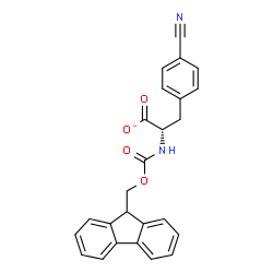 ChemSpider 2D Image | (2S)-3-(4-Cyanophenyl)-2-{[(9H-fluoren-9-ylmethoxy)carbonyl]amino}propanoate | C25H19N2O4