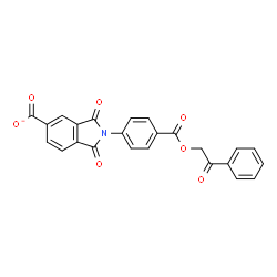 ChemSpider 2D Image | 1,3-Dioxo-2-{4-[(2-oxo-2-phenylethoxy)carbonyl]phenyl}-5-isoindolinecarboxylate | C24H14NO7