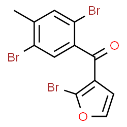ChemSpider 2D Image | (2-Bromo-3-furyl)(2,5-dibromo-4-methylphenyl)methanone | C12H7Br3O2