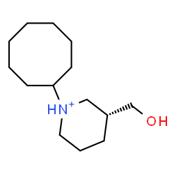 ChemSpider 2D Image | (3R)-1-Cyclooctyl-3-(hydroxymethyl)piperidinium | C14H28NO