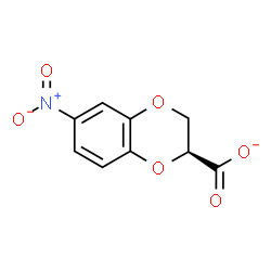 ChemSpider 2D Image | (2S)-6-Nitro-2,3-dihydro-1,4-benzodioxine-2-carboxylate | C9H6NO6