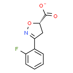 ChemSpider 2D Image | (5S)-3-(2-Fluorophenyl)-4,5-dihydro-1,2-oxazole-5-carboxylate | C10H7FNO3