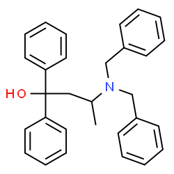 ChemSpider 2D Image | 3-(Dibenzylamino)-1,1-diphenyl-1-butanol  | C30H31NO