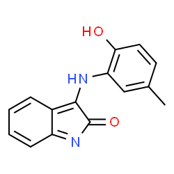 ChemSpider 2D Image | 3-[(2-Hydroxy-5-methylphenyl)amino]-2H-indol-2-one | C15H12N2O2