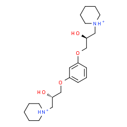 ChemSpider 2D Image | 1,1'-(1,3-Phenylenebis{oxy[(2S)-2-hydroxy-3,1-propanediyl]})dipiperidinium | C22H38N2O4