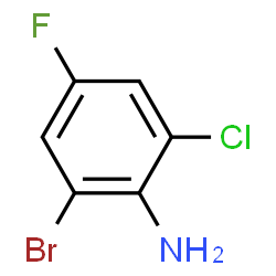ChemSpider 2D Image | 2-Bromo-6-chloro-4-fluoroaniline | C6H4BrClFN