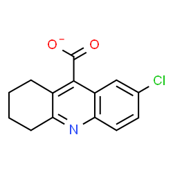 ChemSpider 2D Image | 7-Chloro-1,2,3,4-tetrahydro-9-acridinecarboxylate | C14H11ClNO2