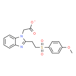 ChemSpider 2D Image | (2-{2-[(4-Methoxyphenyl)sulfonyl]ethyl}-1H-benzimidazol-1-yl)acetate | C18H17N2O5S