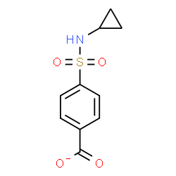 ChemSpider 2D Image | 4-(Cyclopropylsulfamoyl)benzoate | C10H10NO4S
