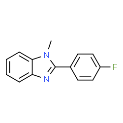 ChemSpider 2D Image | 2-(p-Fluorophenyl)-1-methylbenzimidazole | C14H11FN2