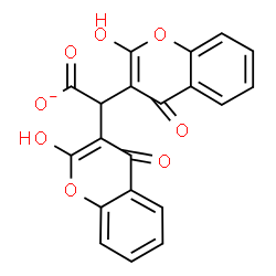 ChemSpider 2D Image | Bis(2-hydroxy-4-oxo-4H-chromen-3-yl)acetate | C20H11O8