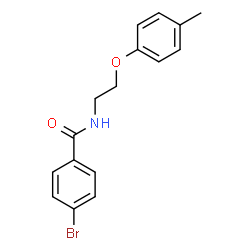ChemSpider 2D Image | 4-Bromo-N-[2-(4-methylphenoxy)ethyl]benzamide | C16H16BrNO2