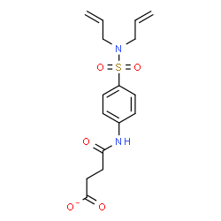 ChemSpider 2D Image | 4-{[4-(Diallylsulfamoyl)phenyl]amino}-4-oxobutanoate | C16H19N2O5S
