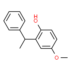 ChemSpider 2D Image | 4-Methoxy-2-(1-phenylethyl)phenol | C15H16O2