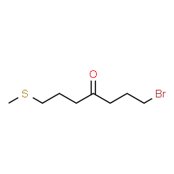 ChemSpider 2D Image | 1-Bromo-7-(methylsulfanyl)-4-heptanone | C8H15BrOS