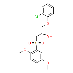 ChemSpider 2D Image | (2S)-1-(2-Chlorophenoxy)-3-[(2,5-dimethoxyphenyl)sulfonyl]-2-propanol | C17H19ClO6S