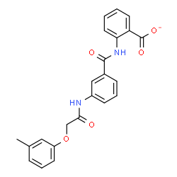 ChemSpider 2D Image | 2-[(3-{[(3-Methylphenoxy)acetyl]amino}benzoyl)amino]benzoate | C23H19N2O5