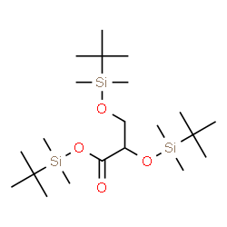 ChemSpider 2D Image | Propanoic acid, 2,3-bis[(tert-butyldimethylsilyl)oxy]-, tert-butyldimethylsilyl ester | C21H48O4Si3