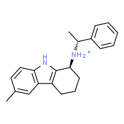 ChemSpider 2D Image | (1S)-6-Methyl-N-[(1R)-1-phenylethyl]-2,3,4,9-tetrahydro-1H-carbazol-1-aminium | C21H25N2