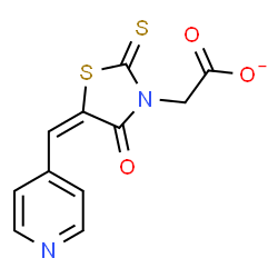ChemSpider 2D Image | [(5E)-4-Oxo-5-(4-pyridinylmethylene)-2-thioxo-1,3-thiazolidin-3-yl]acetate | C11H7N2O3S2
