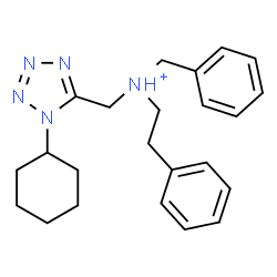 ChemSpider 2D Image | N-Benzyl-N-[(1-cyclohexyl-1H-tetrazol-5-yl)methyl]-2-phenylethanaminium | C23H30N5
