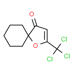 ChemSpider 2D Image | 1-Oxaspiro[4.5]dec-2-en-4-one, 2-trichloromethyl- | C10H11Cl3O2