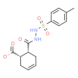 ChemSpider 2D Image | (1S,6R)-6-({2-[(4-Methylphenyl)sulfonyl]hydrazino}carbonyl)-3-cyclohexene-1-carboxylate | C15H17N2O5S