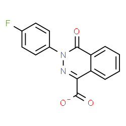 ChemSpider 2D Image | 3-(4-Fluorophenyl)-4-oxo-3,4-dihydro-1-phthalazinecarboxylate | C15H8FN2O3